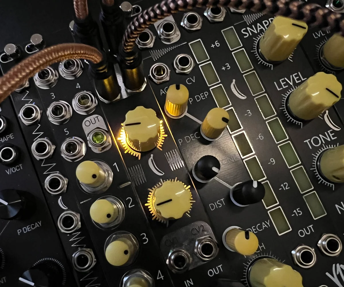 ノブの周りが光っている様子