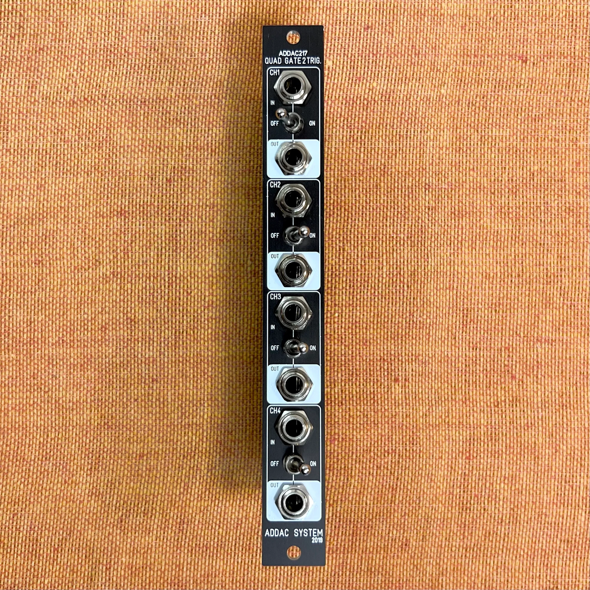 ADDAC System: ADDAC217 Quad Gate to Trigger