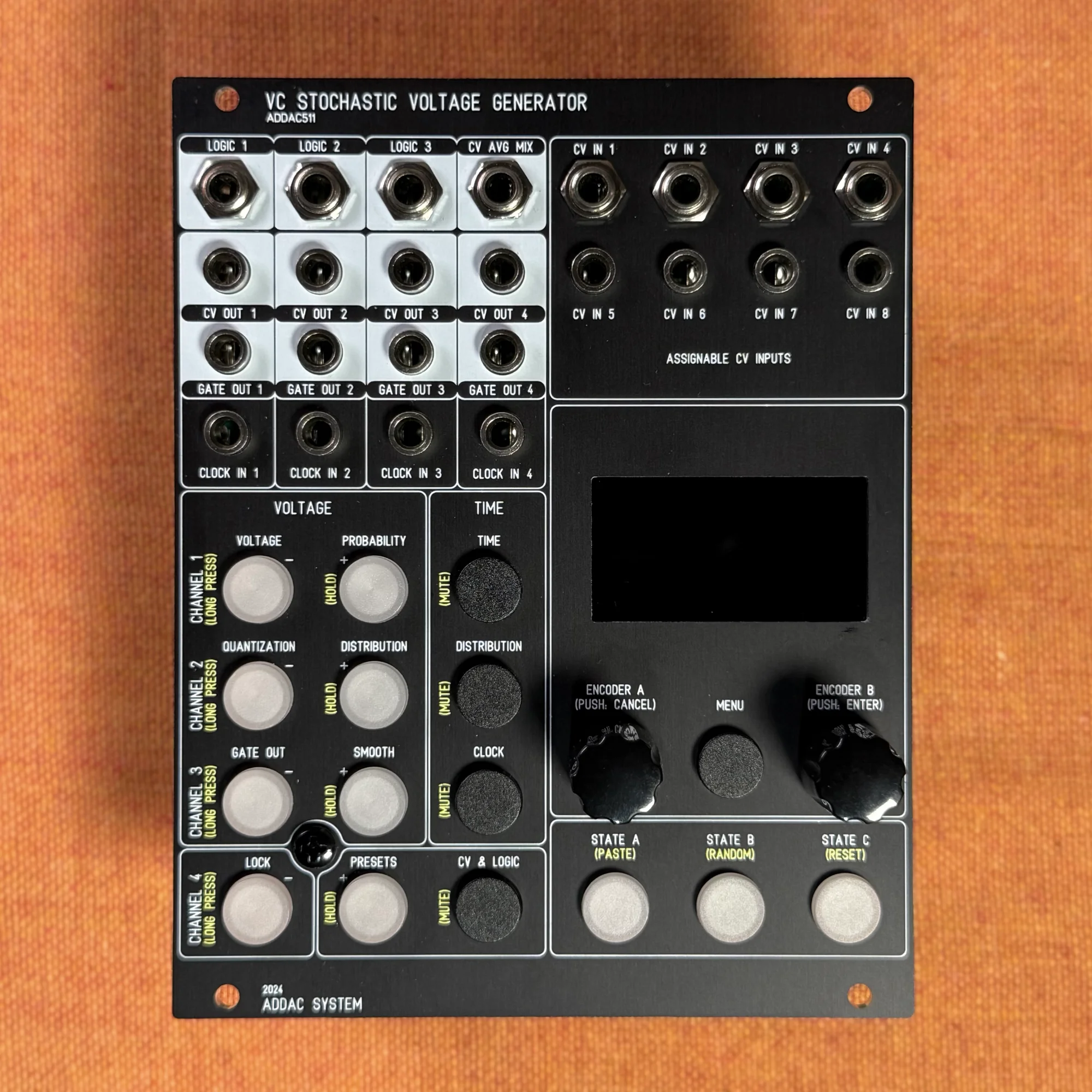 ADDAC System: ADDAC511 VC Stochastic Voltage Generator