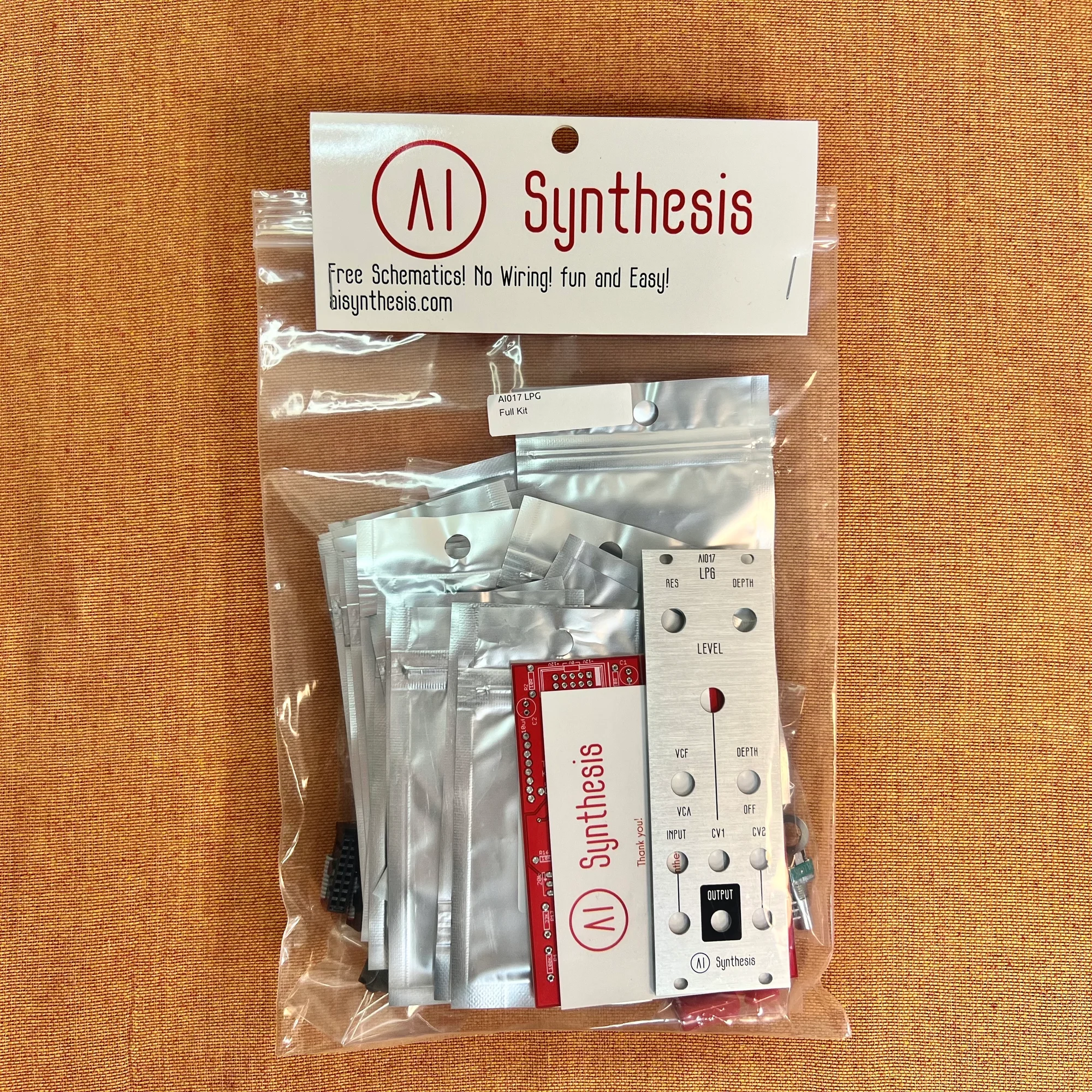 AI Synthesis: AI017 Low Pass Gate DIY Kit (Aluminium)