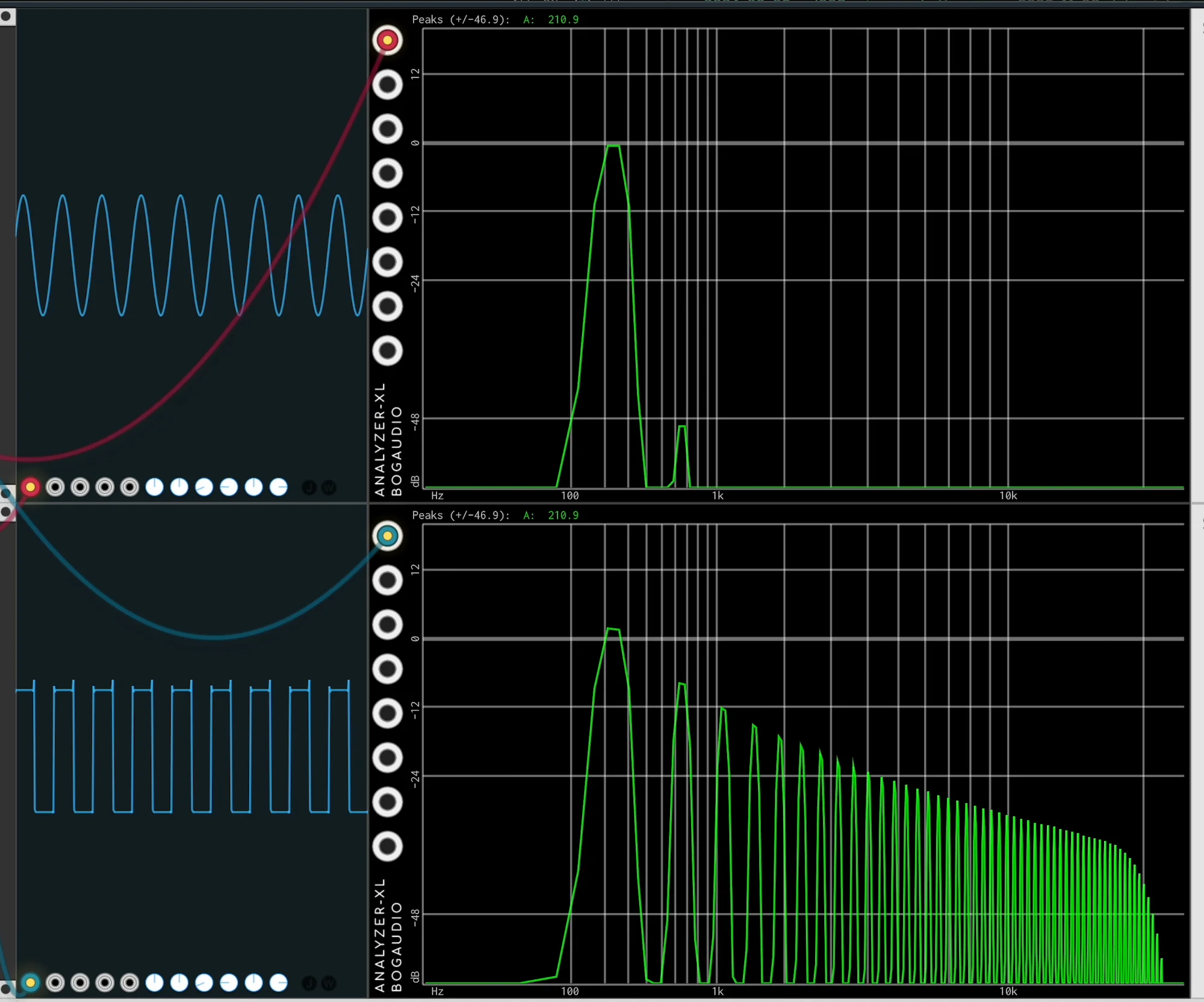 図:サイン波の変化その1