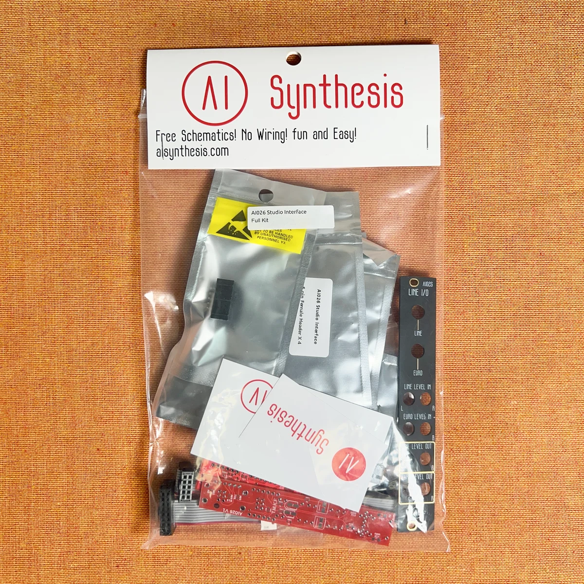 AI Synthesis: AI026 Line I/O Interface (Black Panel) DIY Kit