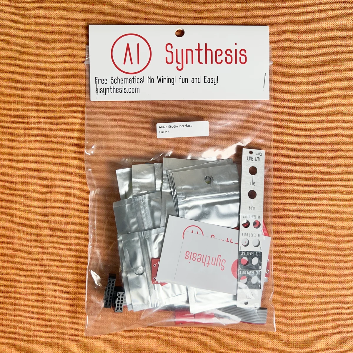 AI Synthesis: AI026 Line I/O Interface (Aluminium Panel) DIY Kit