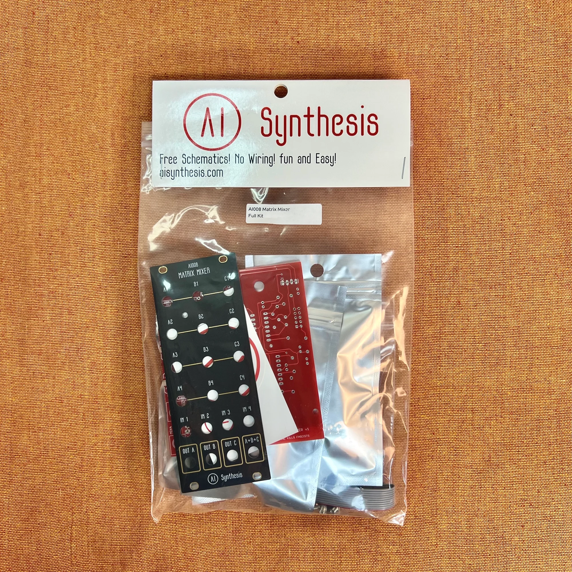 AI Synthesis: AI008 Eurorack Matrix Mixer DIY Kit (Black)