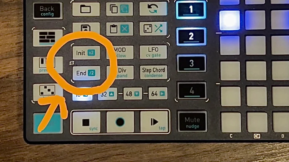 Init and End buttons