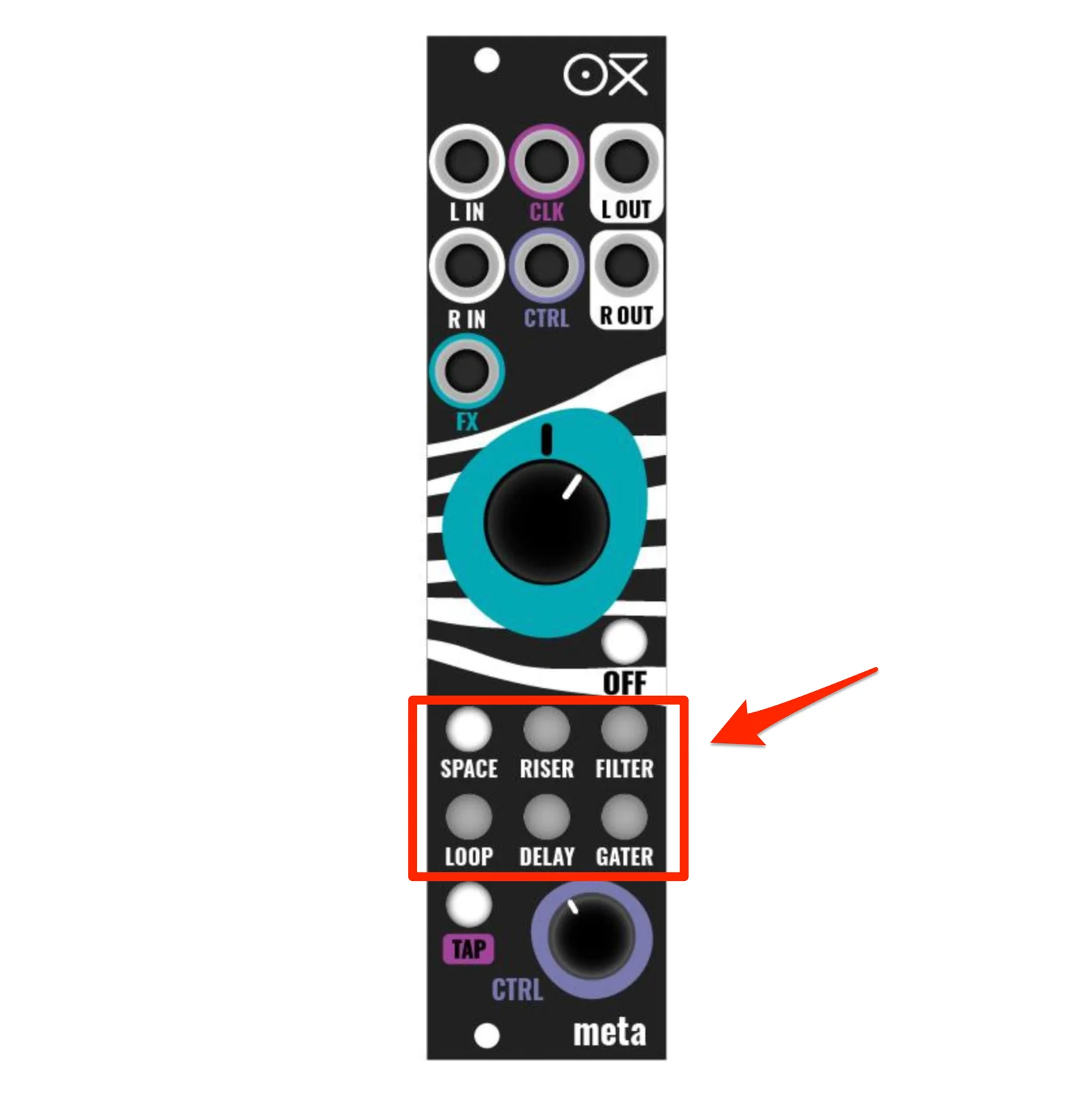 6種のエフェクトボタン