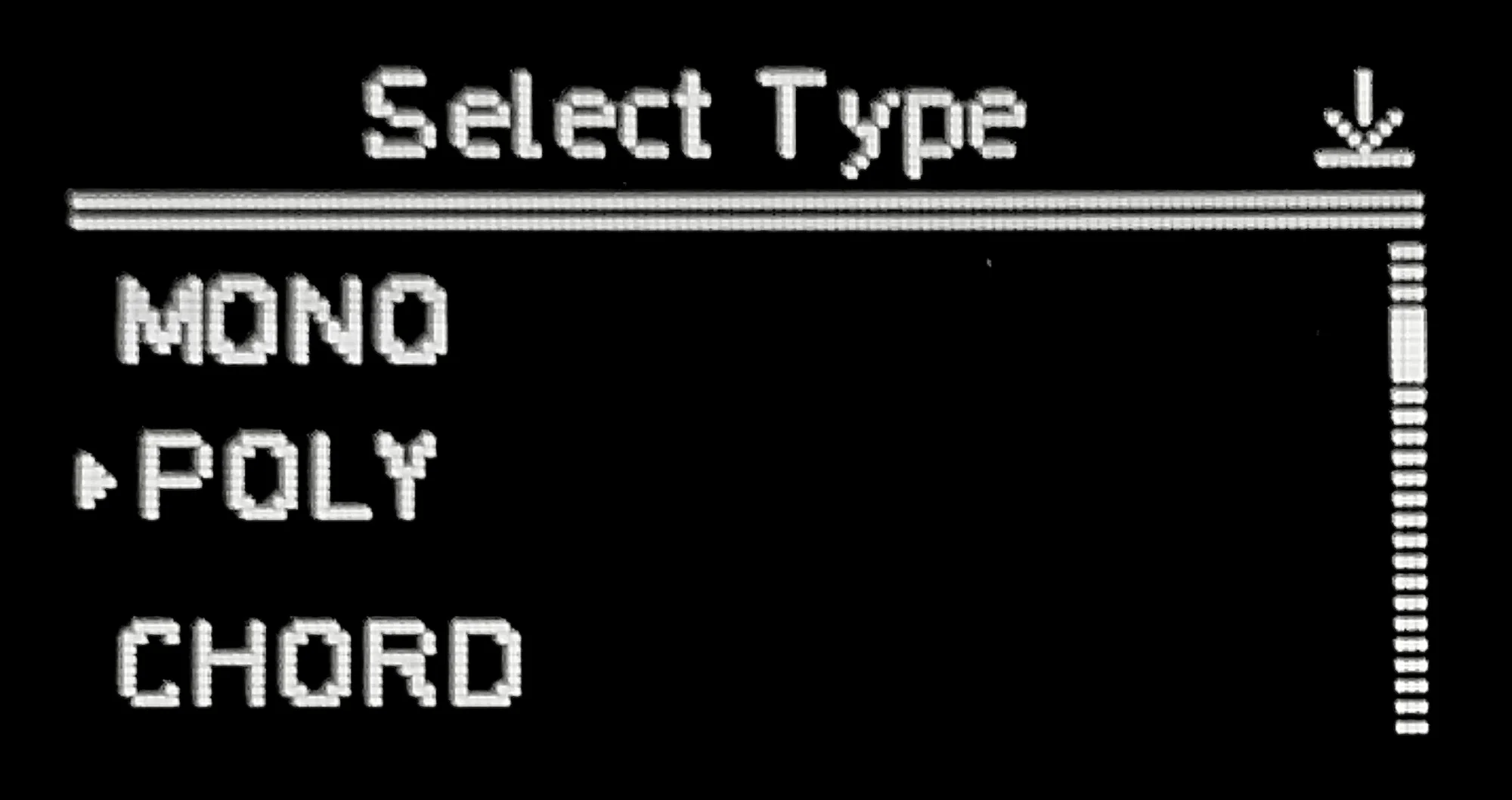 Display: Sequencer Mode selection