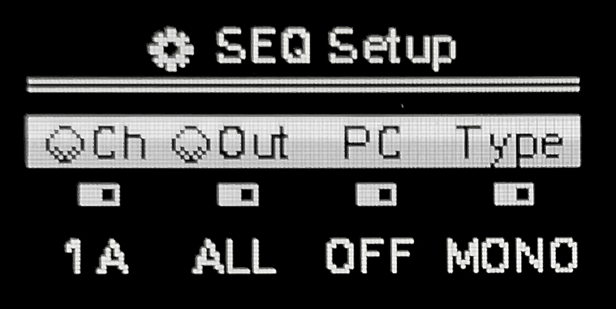 Display: SEQ Setup screen