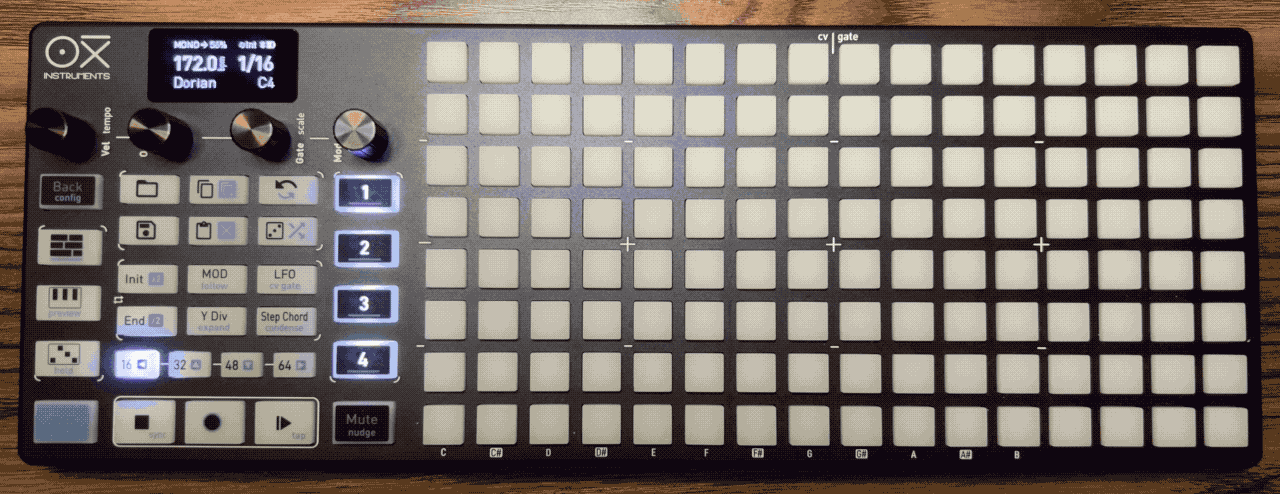 Mono modeで再生されている様子。パッドをいくつかタップしている