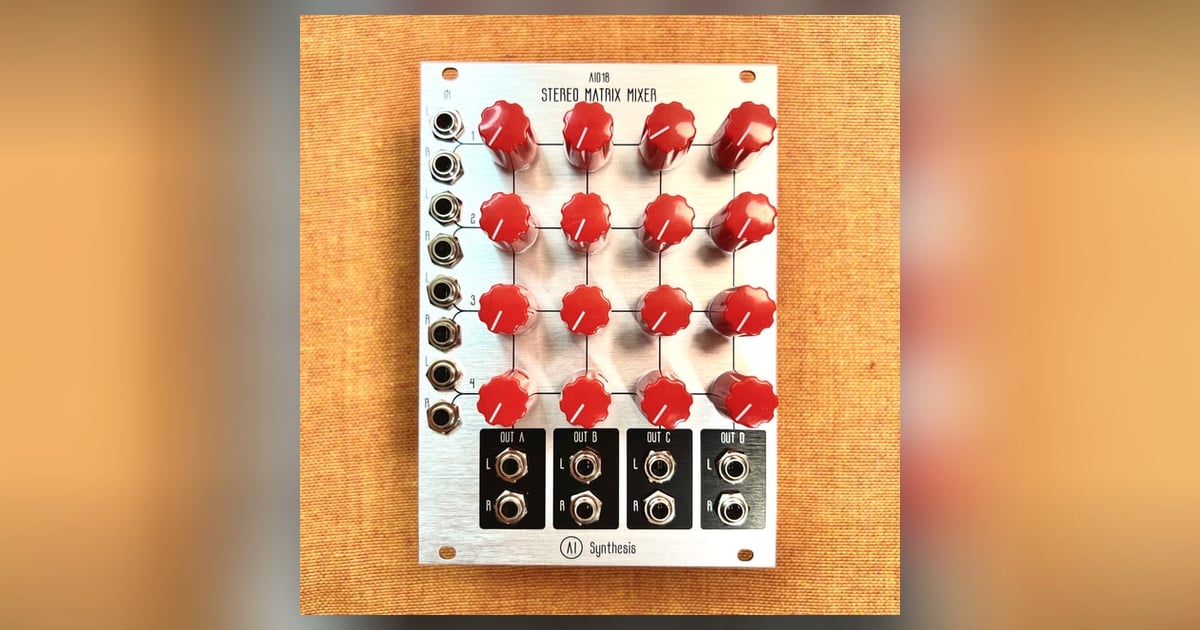 AI Synthesis: AI018 Stereo Matrix Mixer | Takazudo Modular