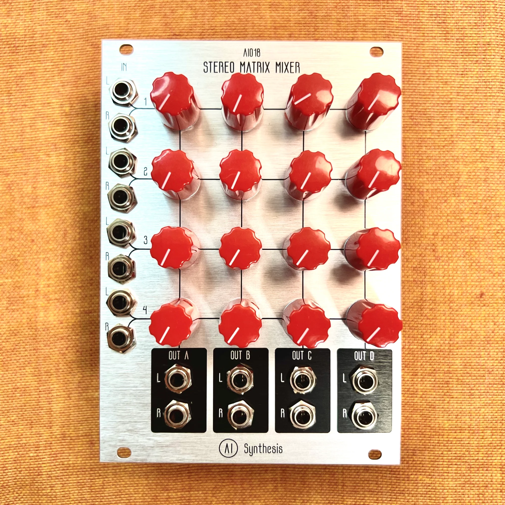 AI Synthesis: AI018 Stereo Matrix Mixer (Aluminium)