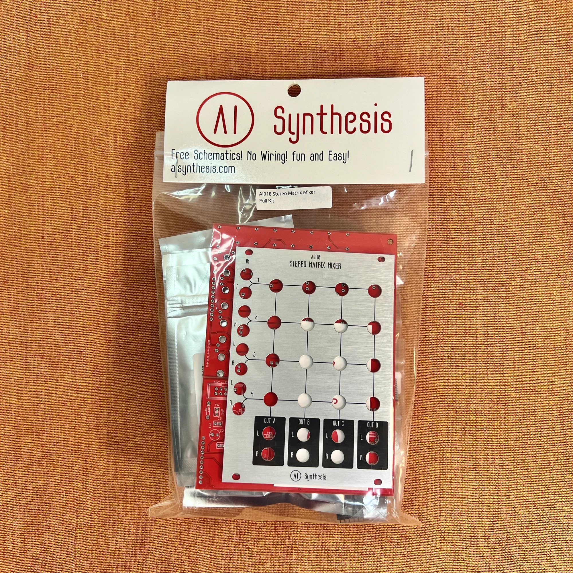 AI Synthesis: AI018 Stereo Matrix Mixer DIY Kit (Aluminium)