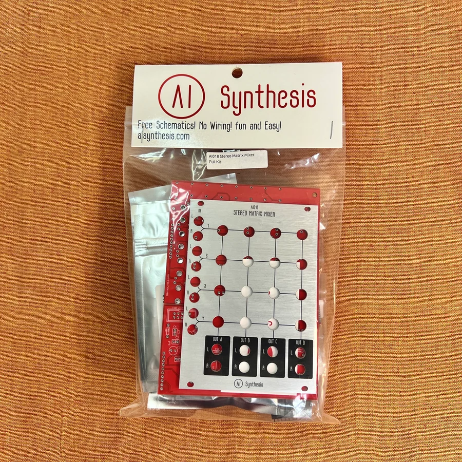 AI Synthesis: AI018 Stereo Matrix Mixer DIY Kit (Aluminium)