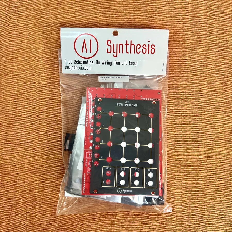 AI Synthesis: AI018 Stereo Matrix Mixer DIY Kit (Black)