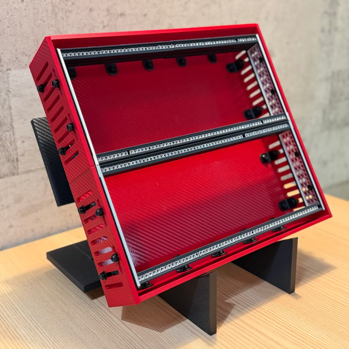 zudo-stand-60x2に10BOXを載せた写真1