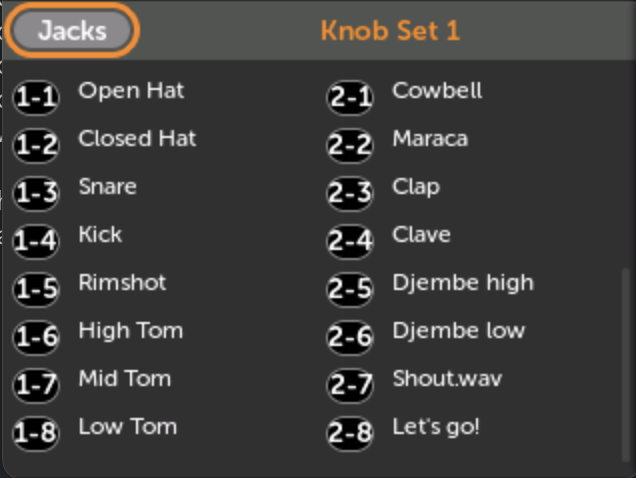 ボタンマップリスト