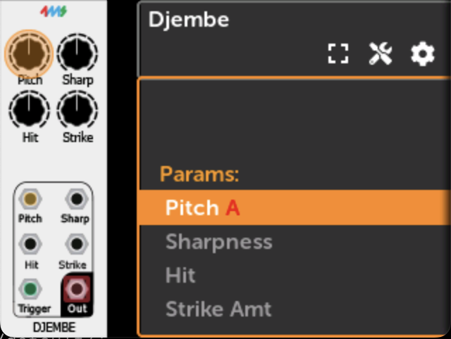 Djembe Pitchノブ マッピング済み