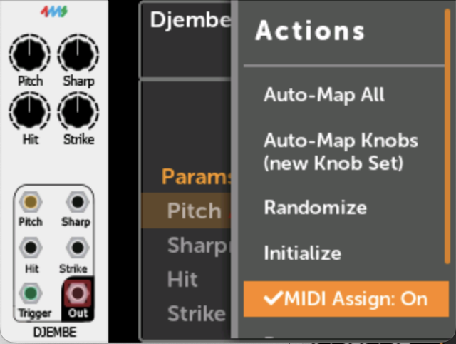 MIDI Assign有効化