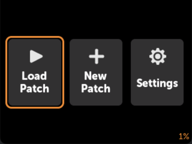 メインメニュー - Load Patch