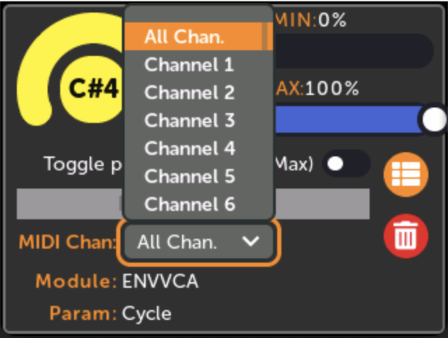 MIDIマップチャンネル