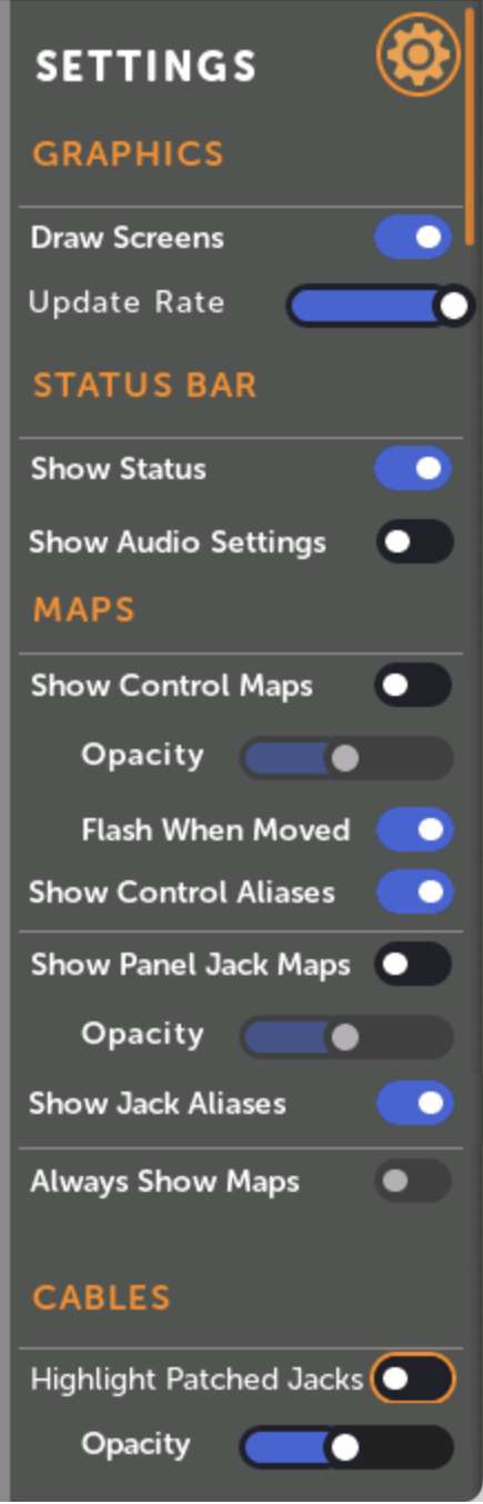 モジュールビュー 全設定