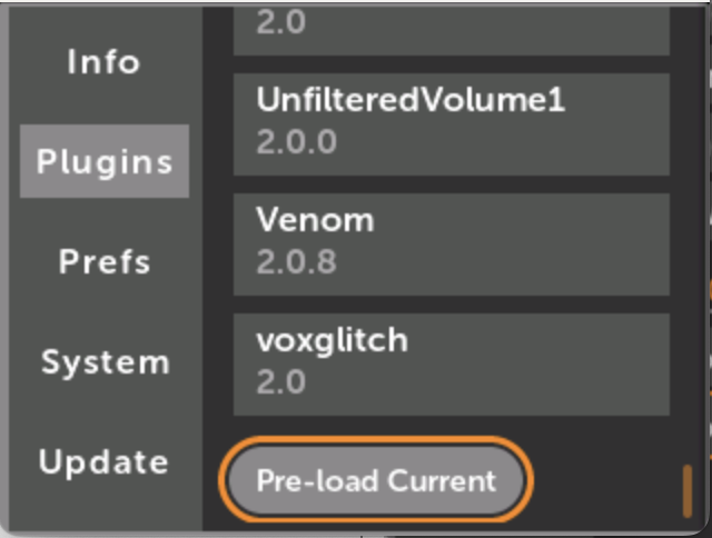 プラグイン 現在の設定を事前ロード