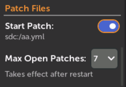 パッチファイル設定