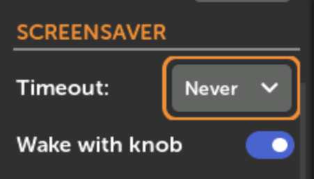 スクリーンセーバー設定