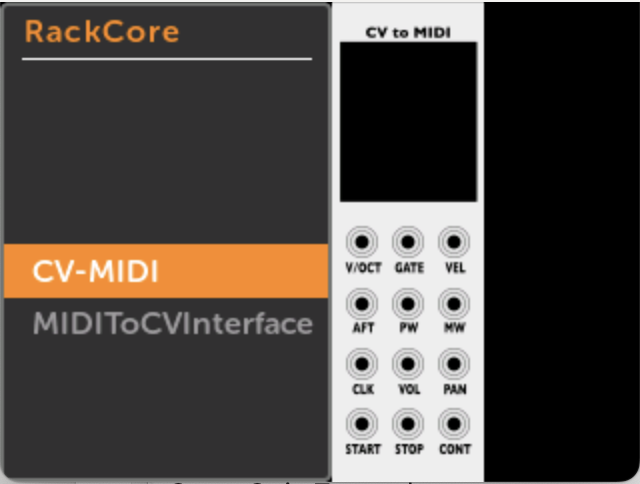 RackCore CV-MIDIモジュール