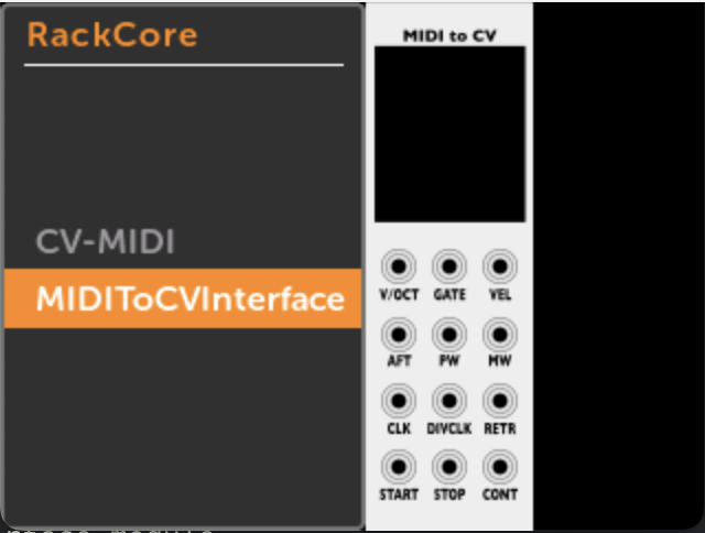RackCore MIDI-CVモジュール