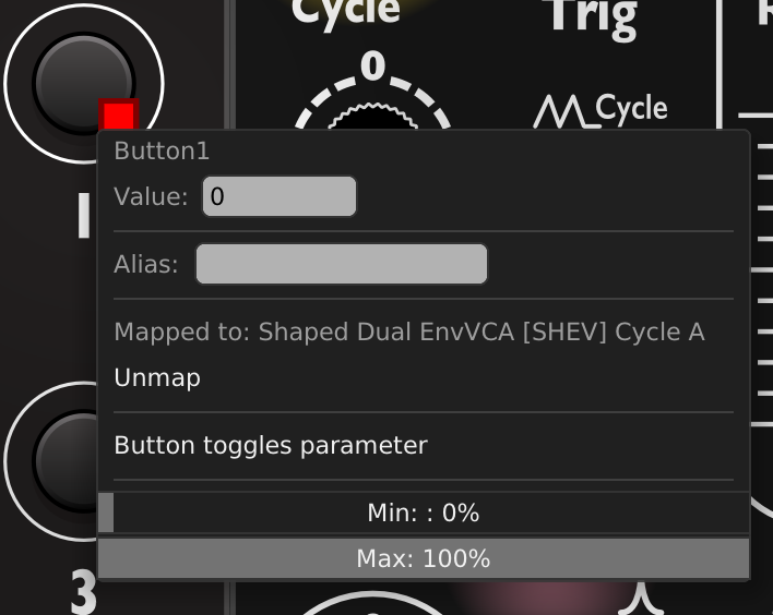 VCV ボタンドロップダウン