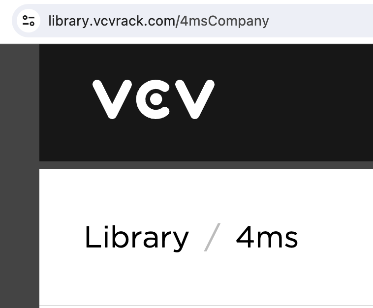 VCV Library ウェブページ