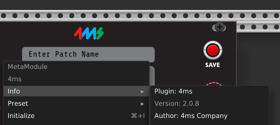 VCV Rack バージョン